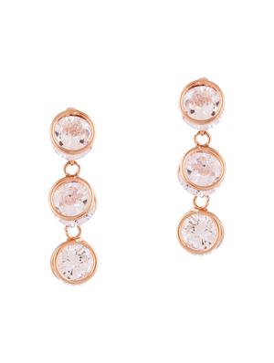 gold metal drop earrings - 15429273 - Standard Image - 2