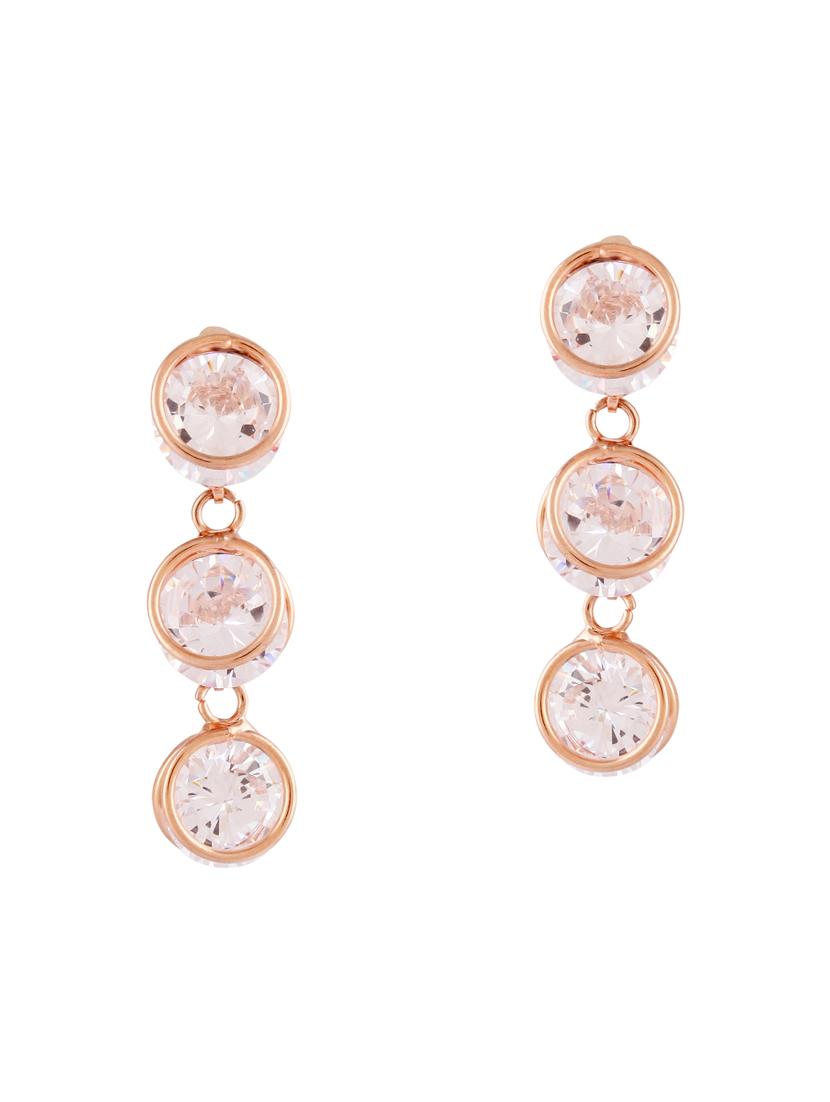 gold metal drop earrings - 15429273 - Zoom Image - 2