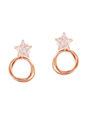gold metal drop earrings - 15429274 - Standard Image - 2