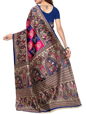 Madhubani Printed Saree with blouse - 15429561 - Standard Image - 2