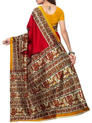 Madhubani Printed Saree with blouse - 15429574 - Standard Image - 2