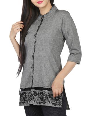embroidered shirt tunic - 15429671 - Standard Image - 2