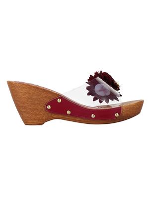 maroon platforms wedges - 15429997 - Standard Image - 2