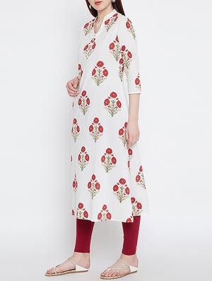 a-line printed kurta - 15430051 - Standard Image - 2