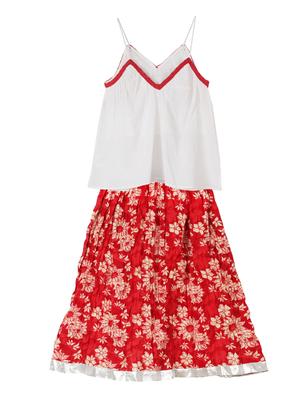 white cotton skirt top - 15430179 - Standard Image - 2