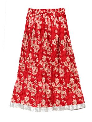 red cotton skirt - 15430196 - Standard Image - 2