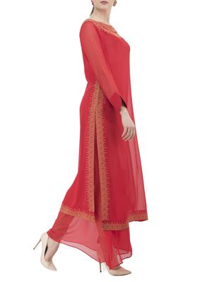 Layered embellished kurta - 15430489 - Standard Image - 2