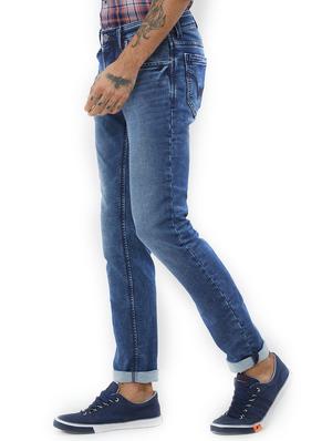 blue cotton washed jeans - 15430596 - Standard Image - 2