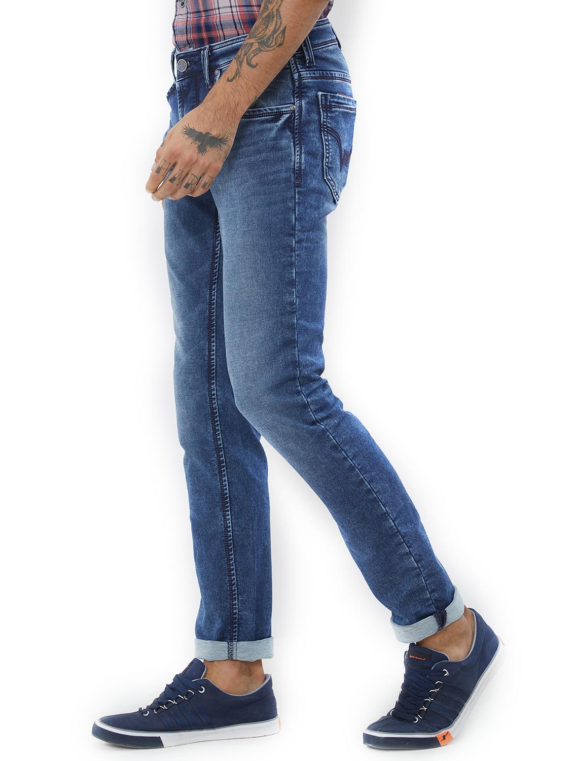 blue cotton washed jeans - 15430596 - Zoom Image - 2