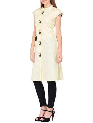 straight kurta with tassels - 15430617 - Standard Image - 2