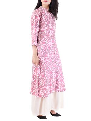 a-line dabu print kurta - 15431162 - Standard Image - 2