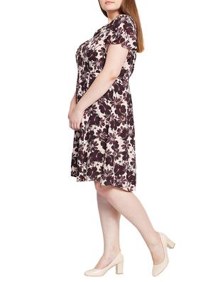 floral fit and flare plus dress - 15431170 - Standard Image - 2
