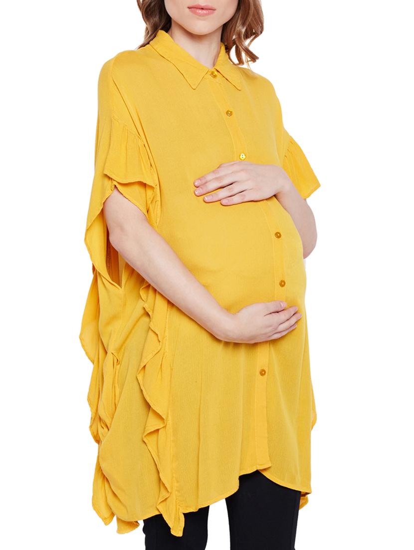 asymmetric ruffled maternity tunic - 15431228 - Zoom Image - 2