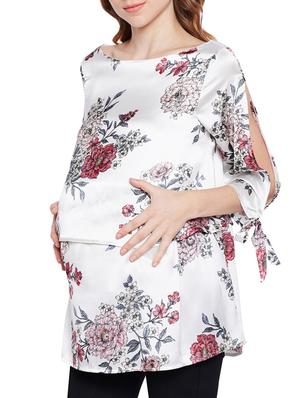 floral layered maternity tunic - 15431231 - Standard Image - 2