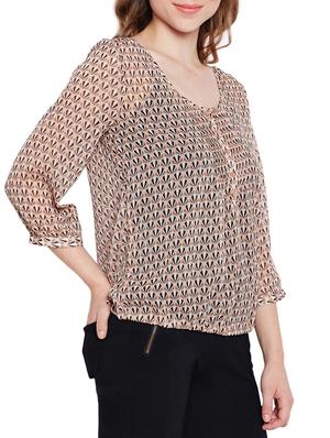 Printed sheer top - 15431345 - Standard Image - 2