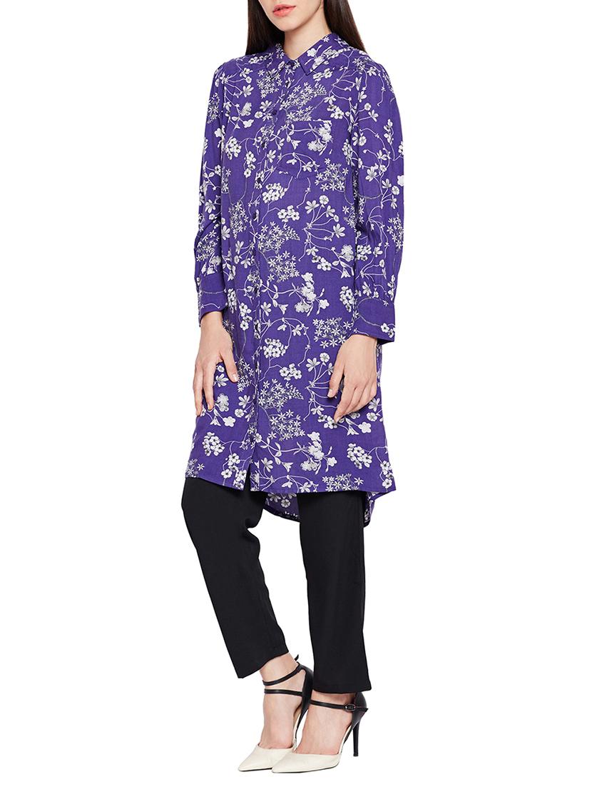 floral shirt tunic - 15431365 - Zoom Image - 2