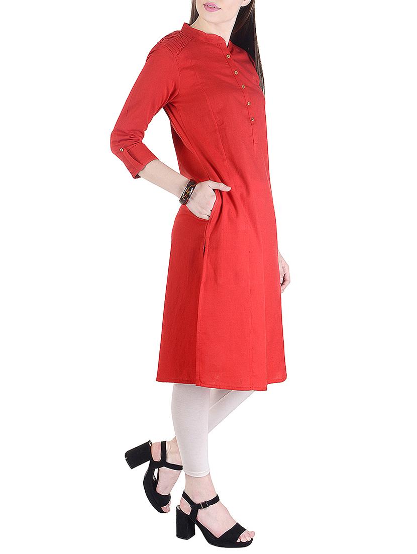 straight pockets kurta - 15431641 - Zoom Image - 2