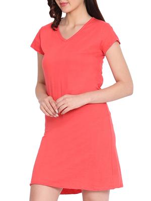 pink cotton sleepshirts & nighty - 15431674 - Standard Image - 2