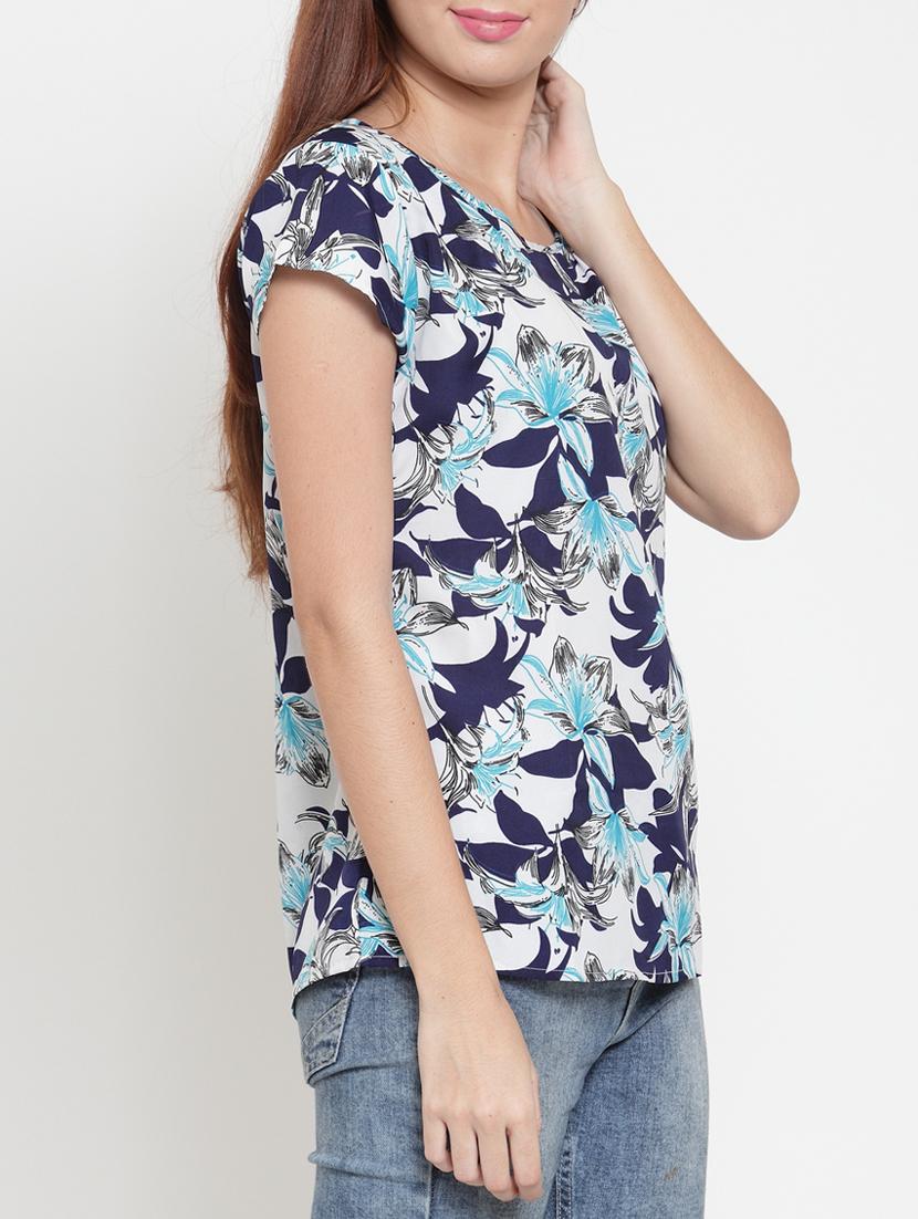 floral round neck top - 15431867 - Zoom Image - 2