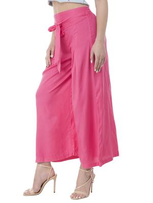 tie-knot belt pleated palazzo - 15432395 - Standard Image - 2