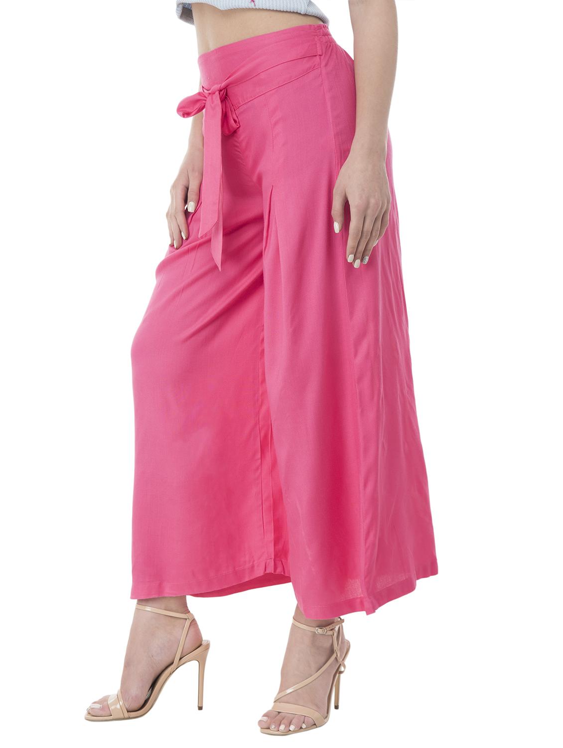 tie-knot belt pleated palazzo - 15432395 - Zoom Image - 2