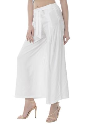 tie-knot belt pleated palazzo - 15432400 - Standard Image - 2