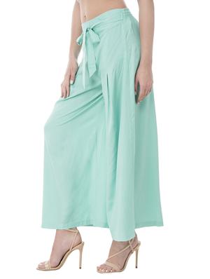 tie-knot belt pleated palazzo - 15432401 - Standard Image - 2