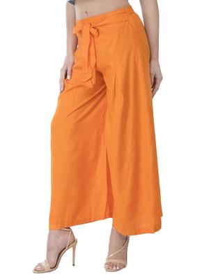 tie-knot belt pleated palazzo - 15432402 - Standard Image - 2