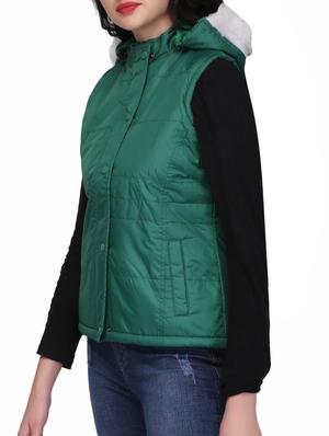 quilted & padded hooded jacket - 15432493 - Standard Image - 2