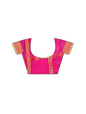 zari checkered woven saree with blouse - 15432641 - Standard Image - 2