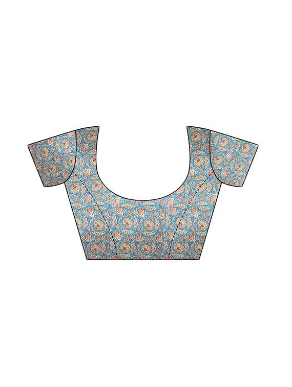 kalamkari printed bhagalpuri saree with blouse - 15432830 - Zoom Image - 2