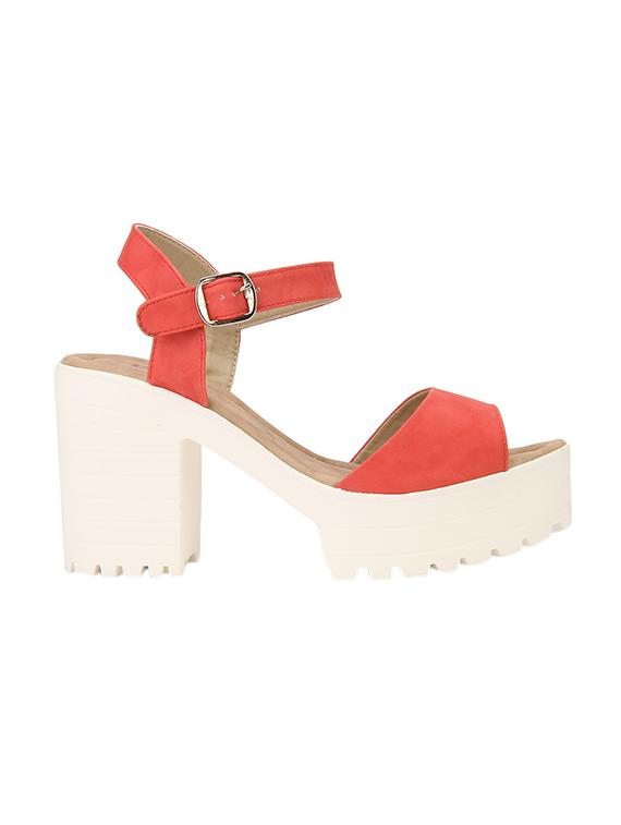 red ankle strap sandals - 15433366 - Zoom Image - 2