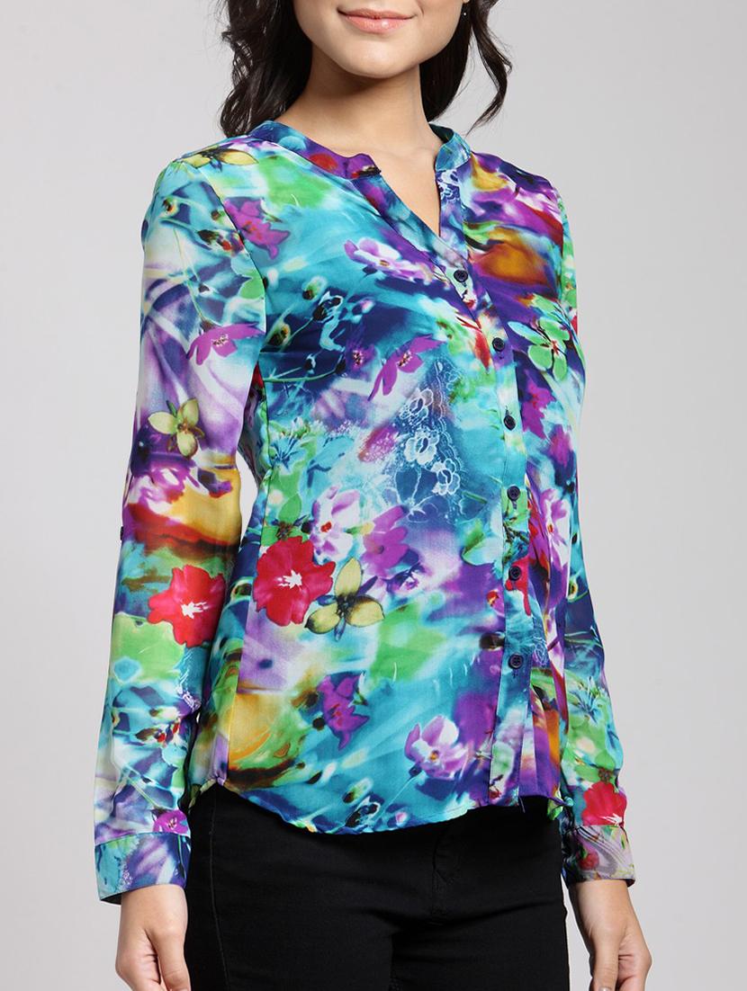 long sleeved floral shirt - 15434399 - Zoom Image - 2