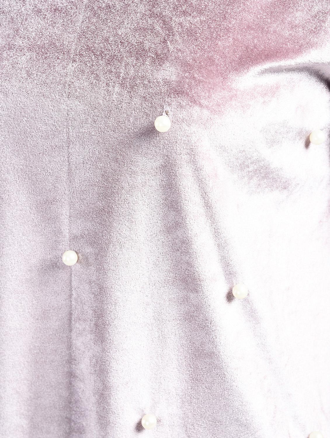 pearl embellished velvet top - 15434406 - Zoom Image - 5