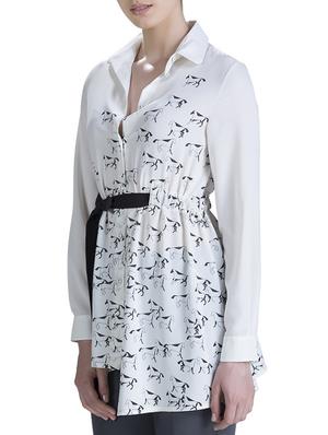 bow tie-up asymmetric tunic - 15434478 - Standard Image - 2