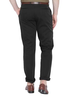 black cotton chinos casual trousers - 15434533 - Standard Image - 2