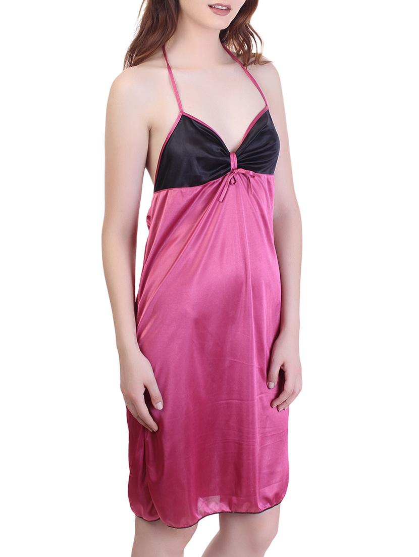 halter neck short nighty - 15434606 - Zoom Image - 2