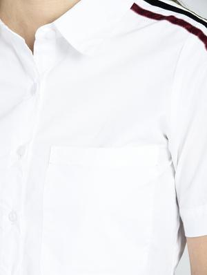 taping detail crop shirt - 15434665 - Standard Image - 5