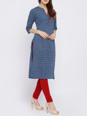 Straight printed kurta - 15434813 - Standard Image - 2