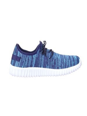 navy lace-up sports shoes - 15435121 - Standard Image - 2