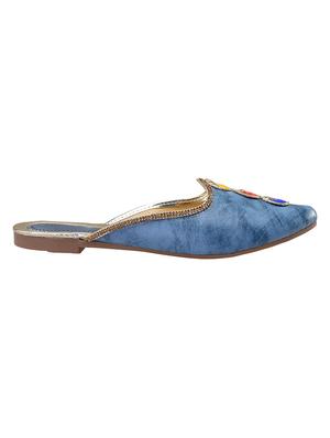 blue mules sandals - 15435141 - Standard Image - 2