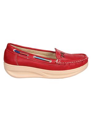 red slip on loafers - 15435162 - Standard Image - 2
