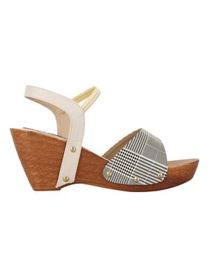 beige back strap wedges - 15435492 - Standard Image - 2