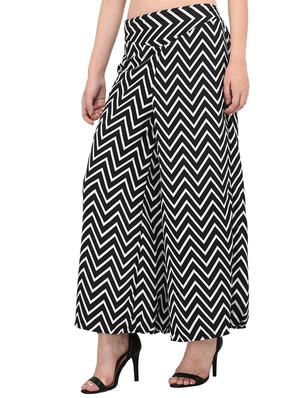 chevron flared palazzo - 15436288 - Standard Image - 2