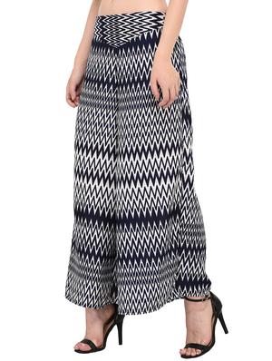 chevron flared palazzo - 15436289 - Standard Image - 2