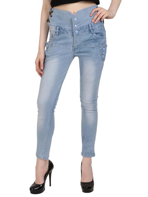 stone wash high rise jeans - 15436549 - Very Small Image - 1