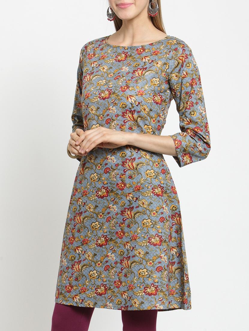 a-line printed kurta - 15436749 - Zoom Image - 2