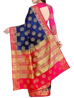 Conversational kanjivaram saree with blouse - 15436836 - Standard Image - 2