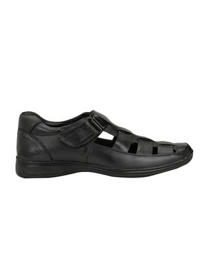 black Leather slip on sandals - 15436988 - Standard Image - 2