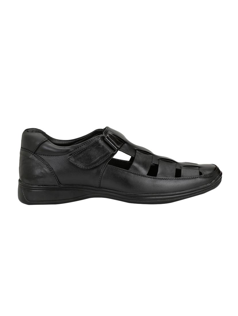 black Leather slip on sandals - 15436988 - Zoom Image - 2